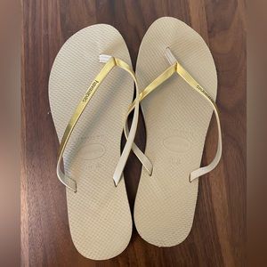 Metallic gold Havaianas - 39/40